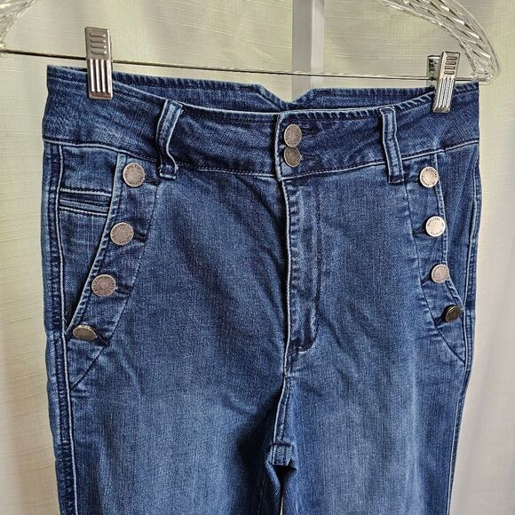 Articles of Society High Rise Button Detail Skinny Jeans Size 28 - Picture 4 of 9